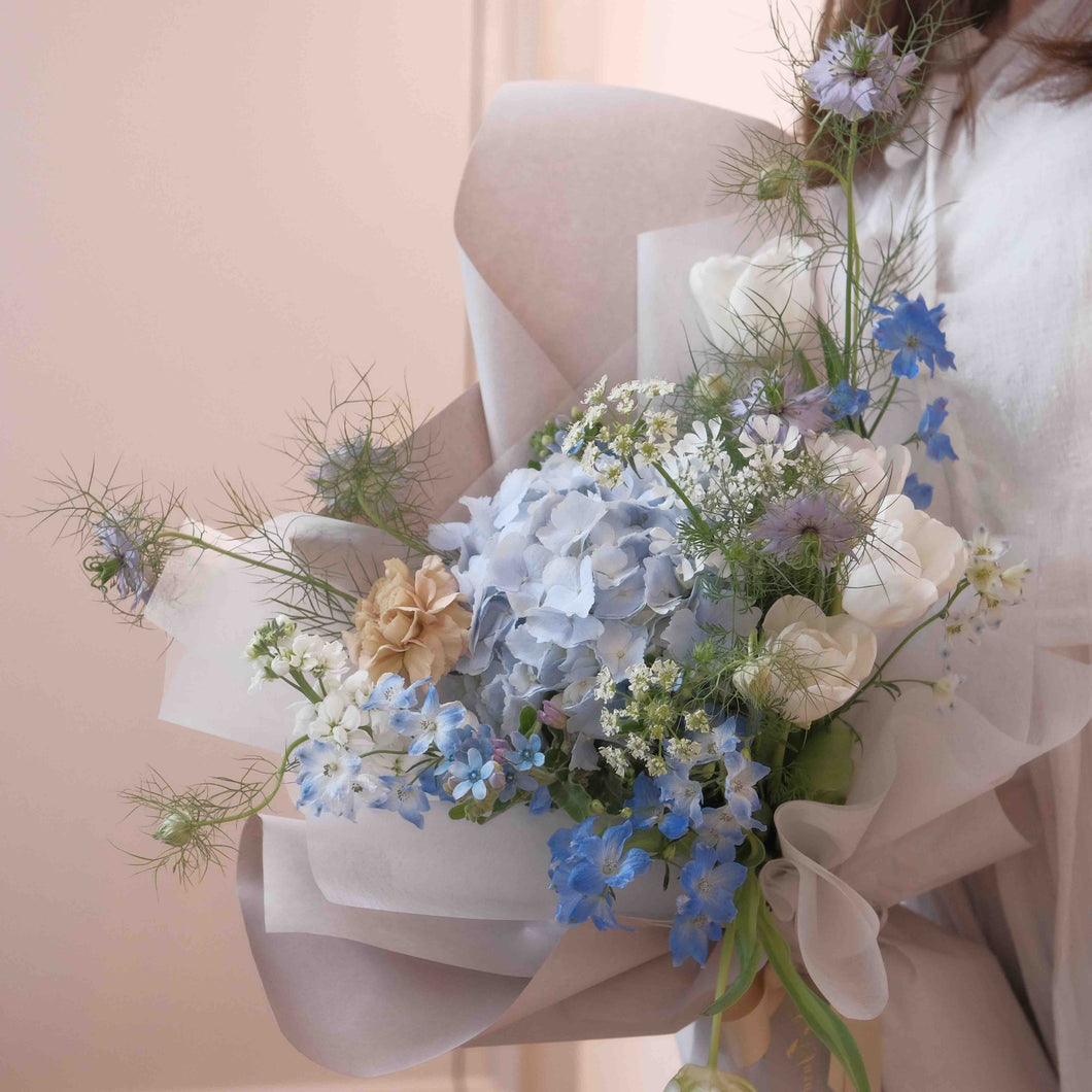 生日花束 繡球花束 花束 花材 韓式 情人節