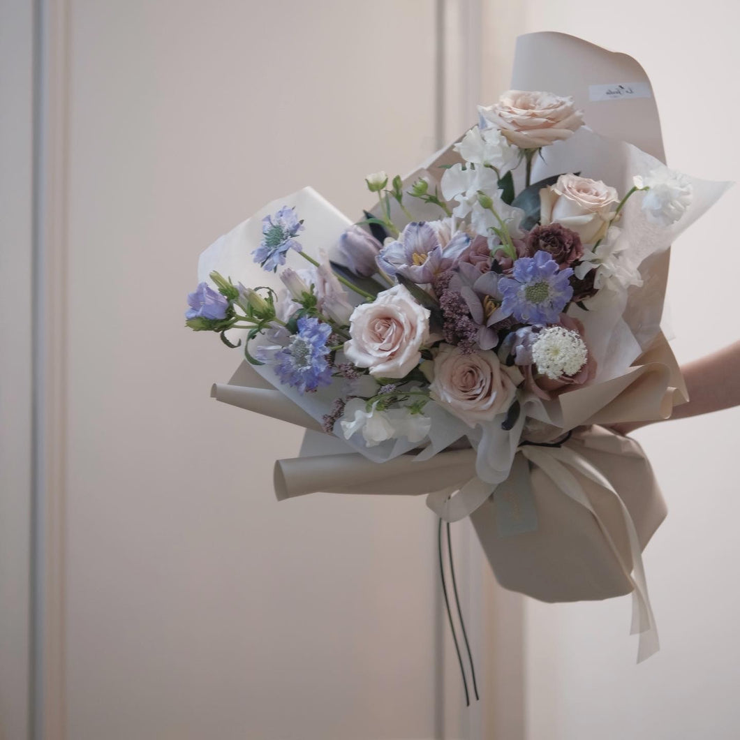 粉色玫瑰花 鬱金香花束 母親節 花束 禮物 